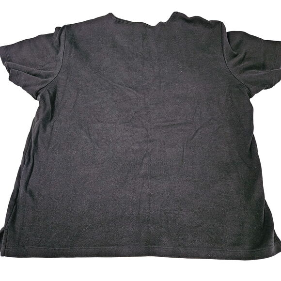 Classic Elements Womens T-Shirt Black Size XL 100% Cotton Short Sleeve Flower - Picture 2 of 12